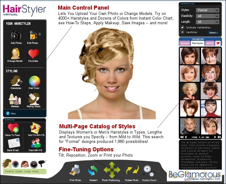 Up styles and 
half-up hairstyles